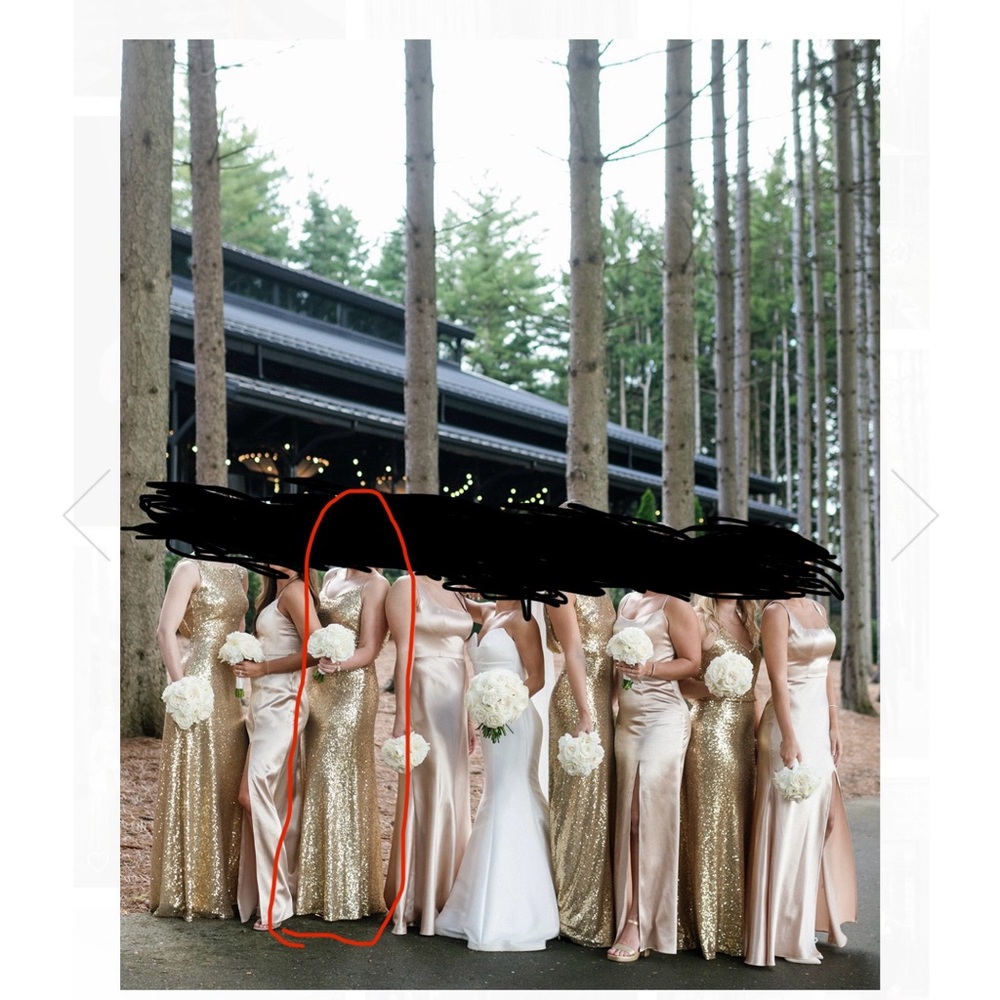 Jenny Yoo Gold Sequin Gown